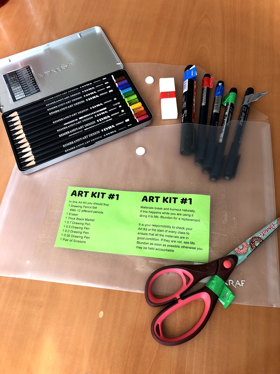 Class Art Kits | Student Responsibility of Supplies